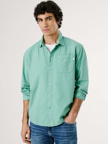 Pepe Jeans Comfort Fit Hemd 'Cliff' in Grün: Vorderseite
