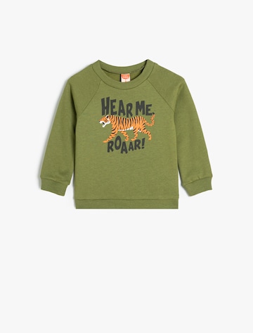 Koton Sweatshirt in Groen: voorkant