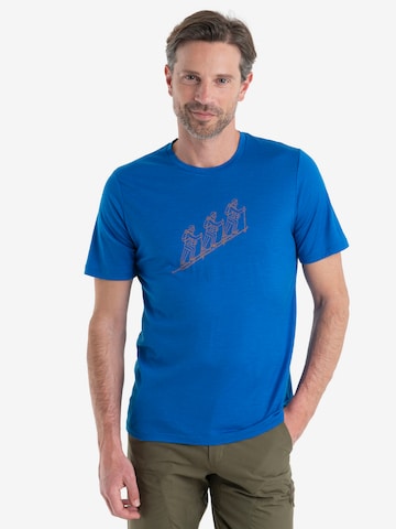 ICEBREAKER Majica 'Natural' | modra barva: sprednja stran