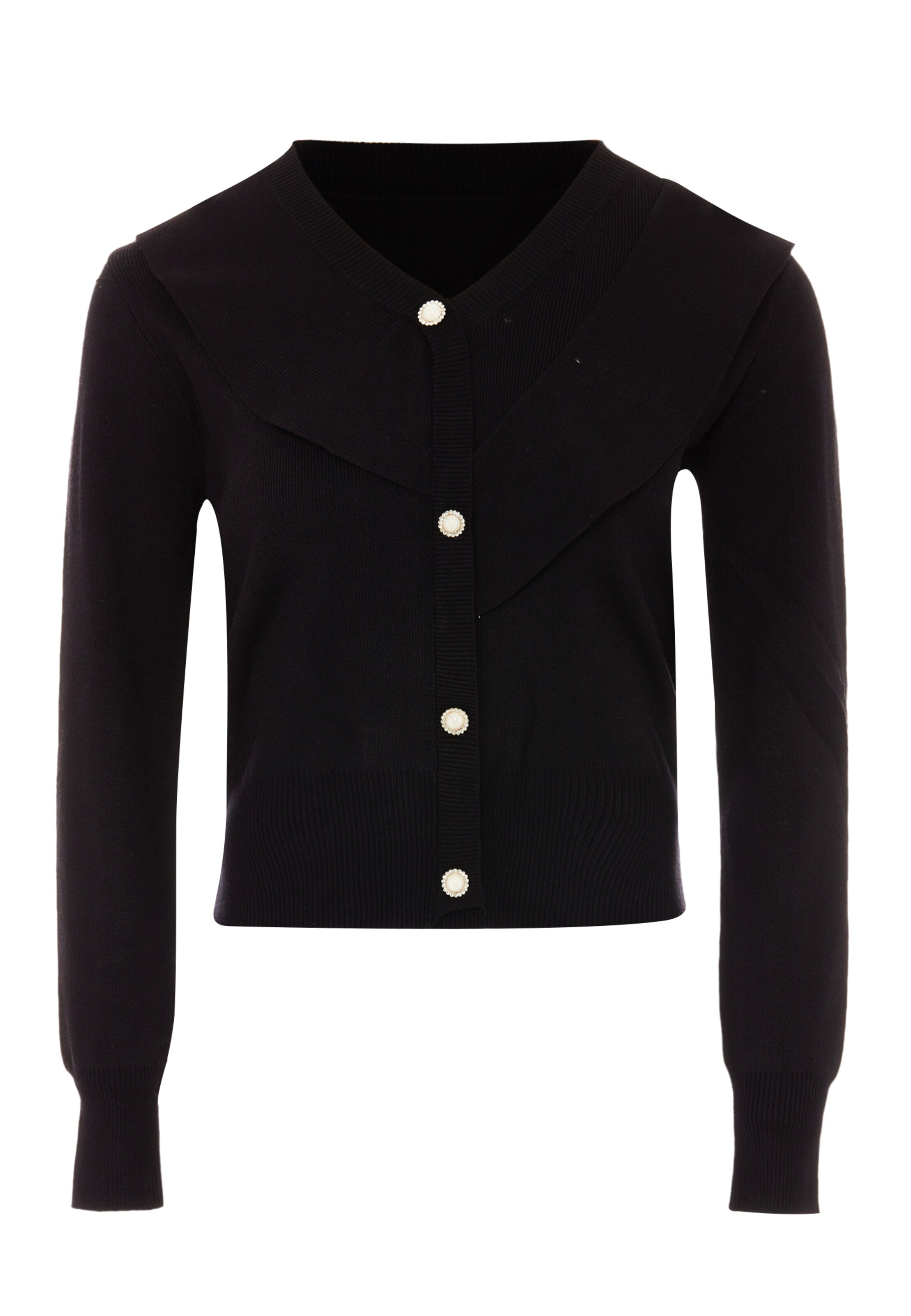 NAEMI - Casaco de malha em preto: frente