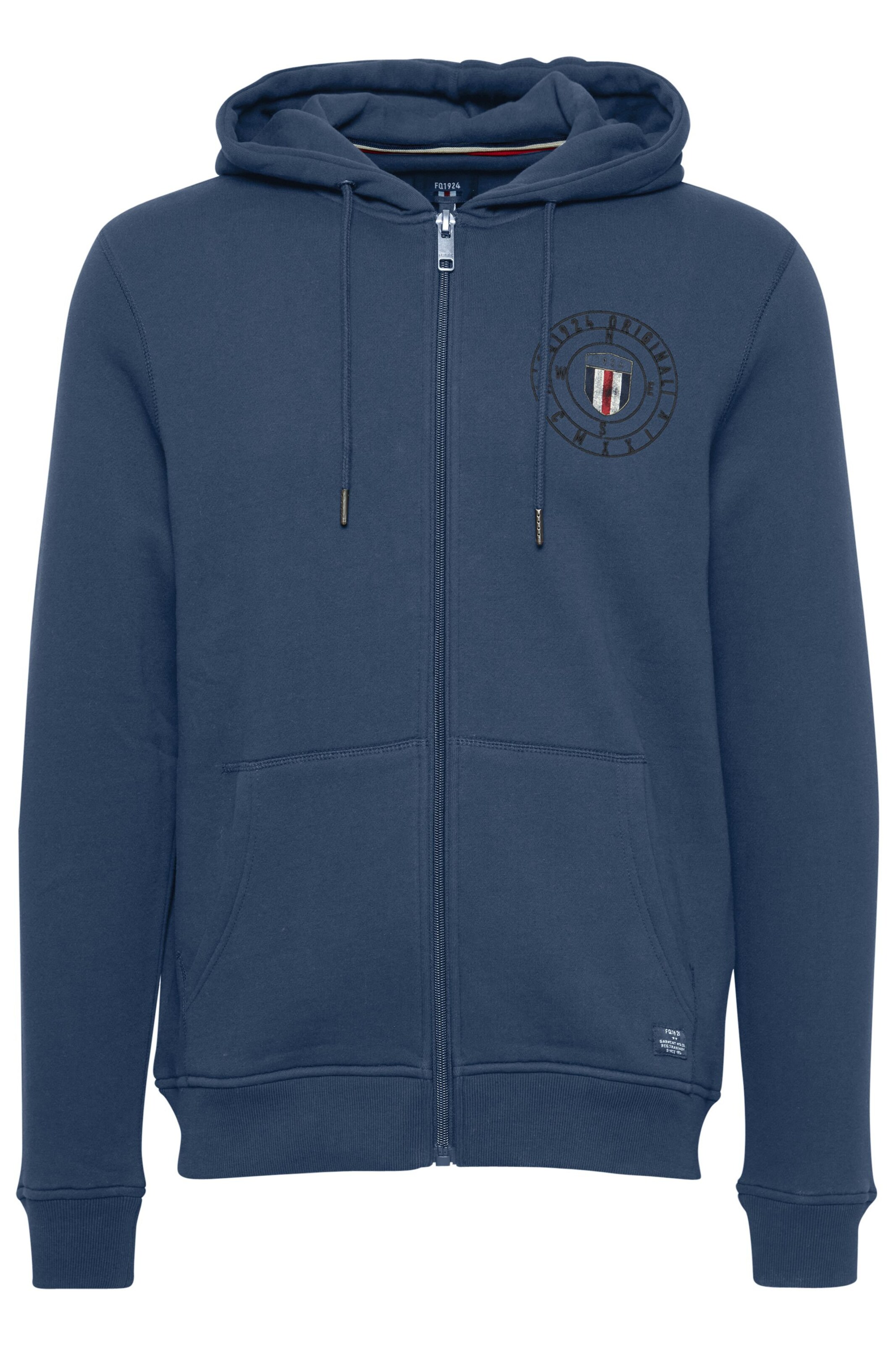 FQ1924 Sweat jacket 'Birger' in Blue: front