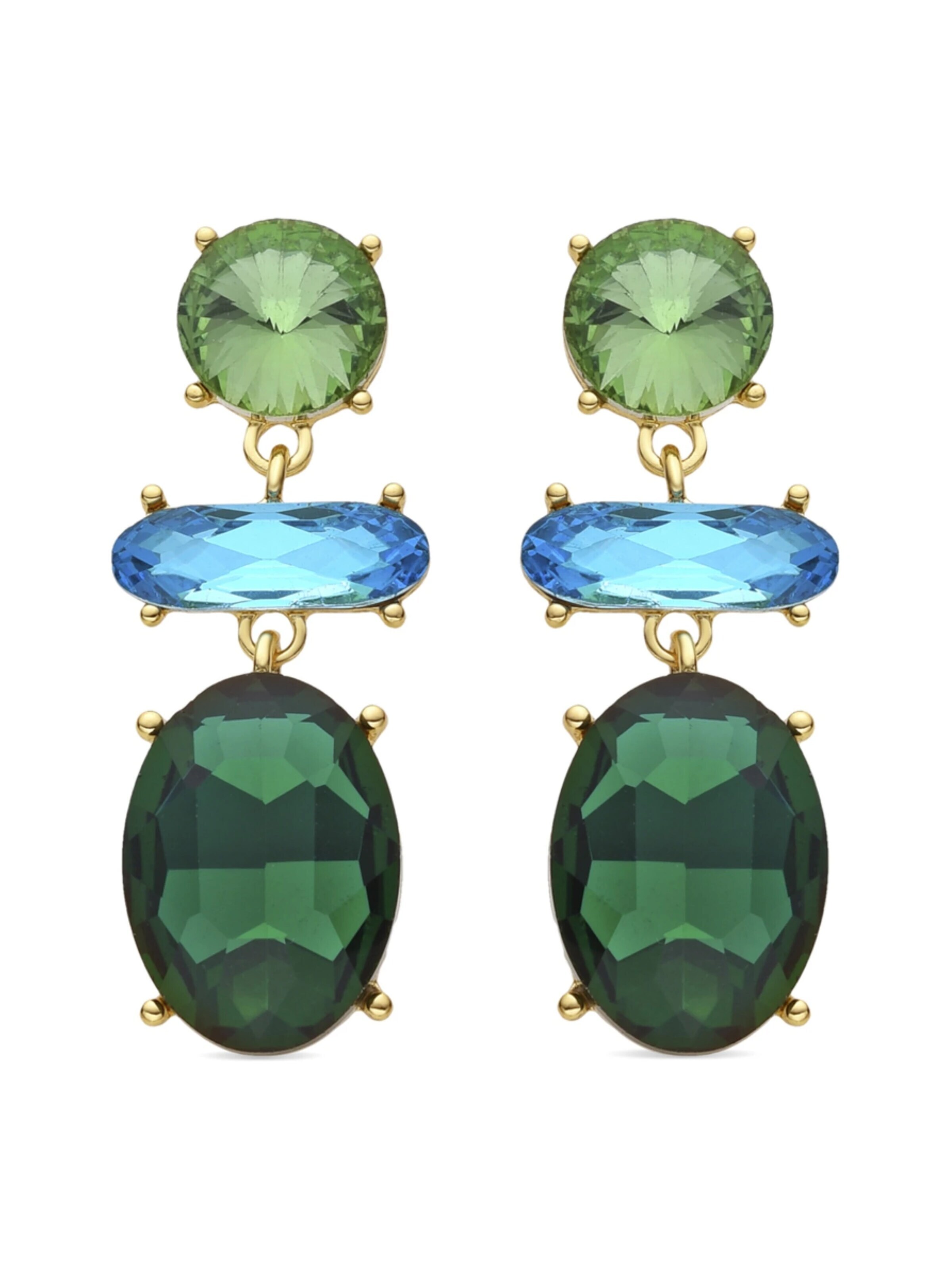 LUXBYLUX Earrings in Green: front