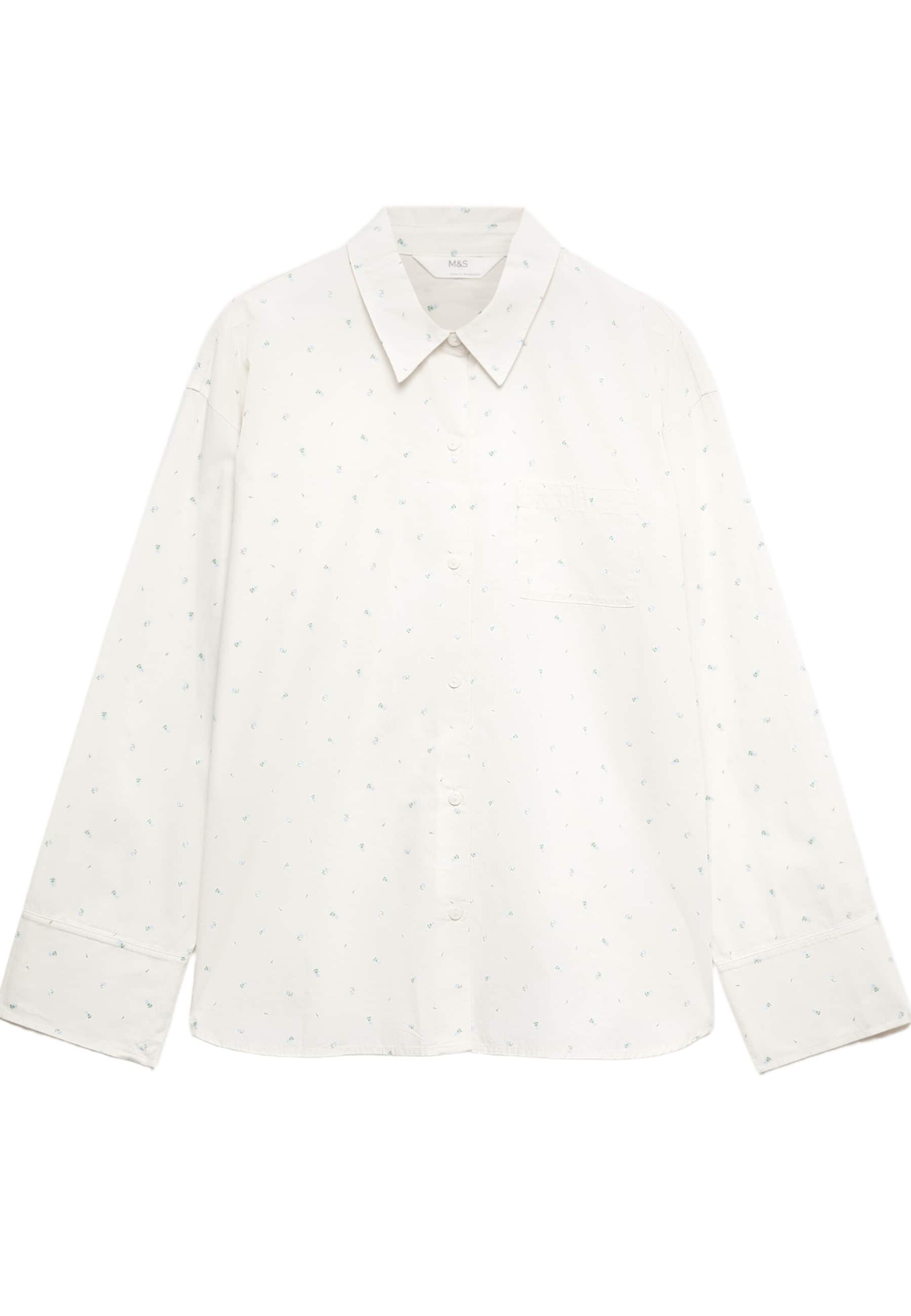 Chemise de nuit Marks & Spencer en blanc : devant