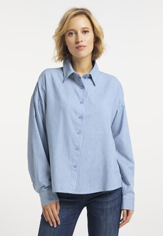 usha BLUE LABEL Blouse in Blauw: voorkant