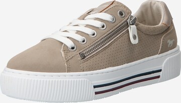 MUSTANG Låg sneaker i beige: framsida