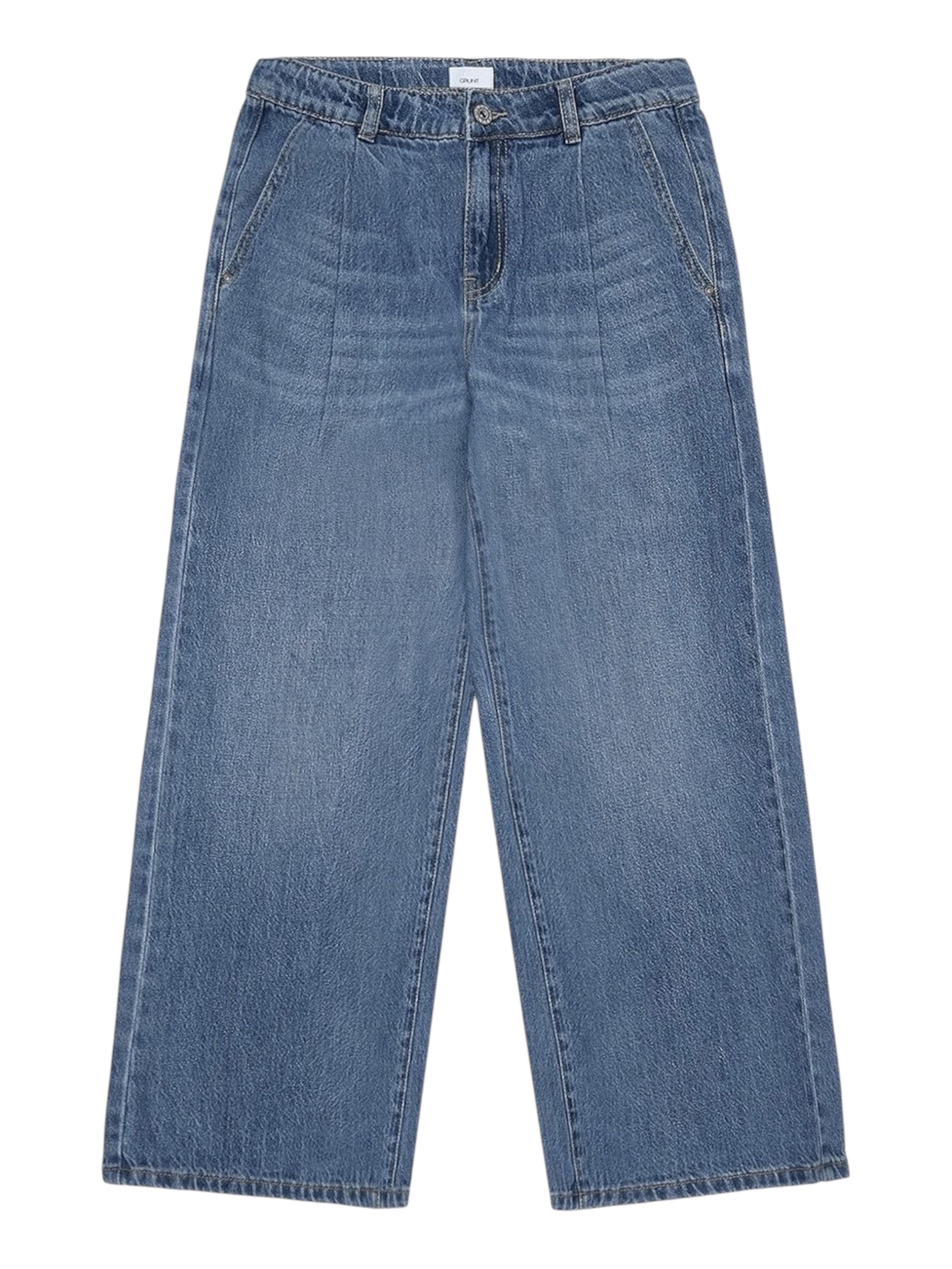 GRUNT Flared Jeans 'Jeans von GRUNT GRPlaty Pleat' in Blau: Vorderseite