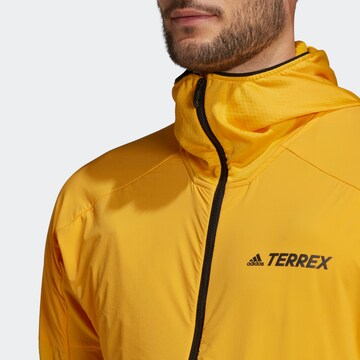 ADIDAS TERREX Athletic Fleece Jacket 'Skyclimb' in Yellow