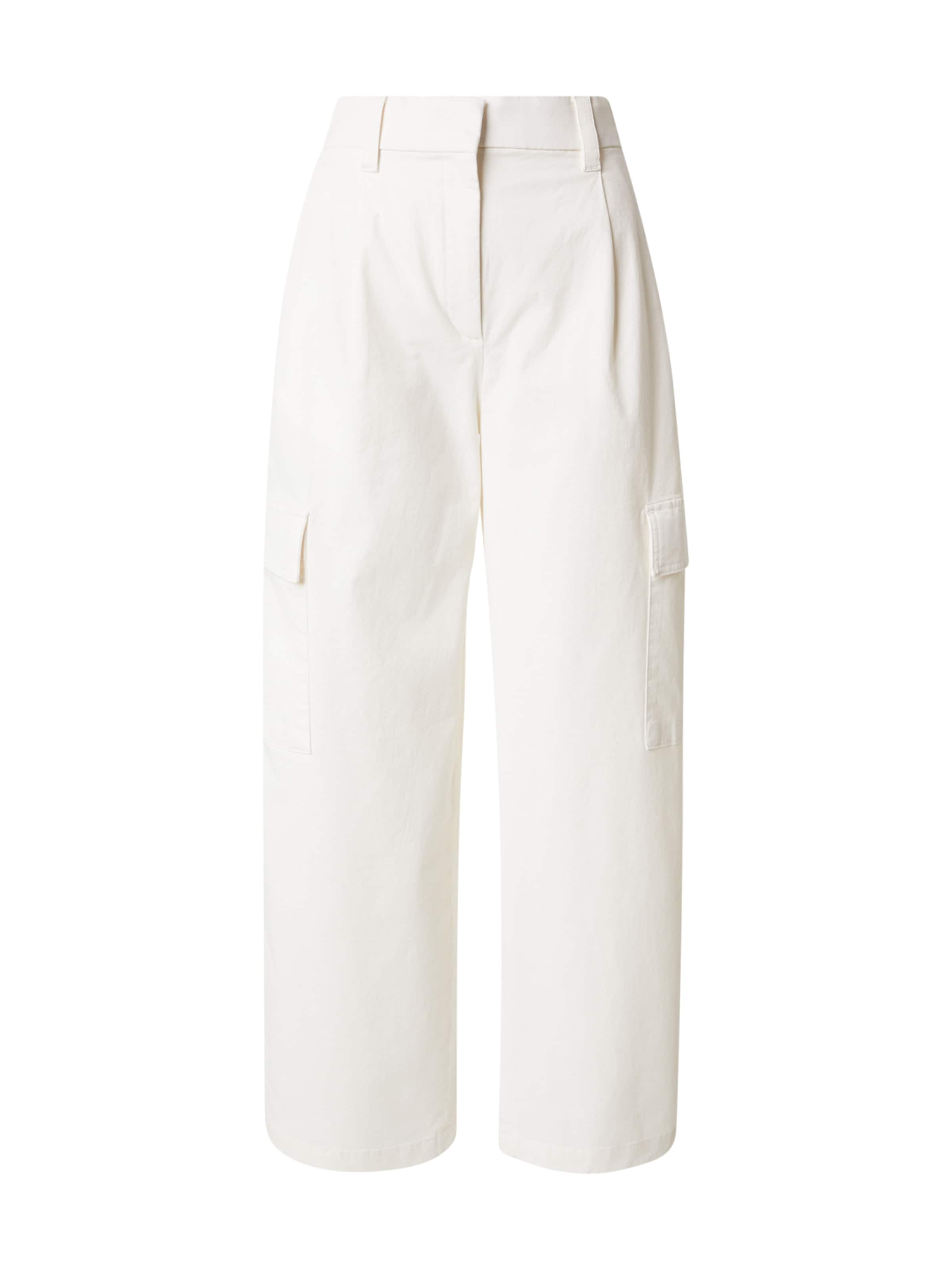 Pantalon cargo Calvin Klein Jeans en blanc : devant
