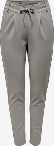 ONLY Slim fit Pleat-Front Pants 'Poptrash' in Grey: front