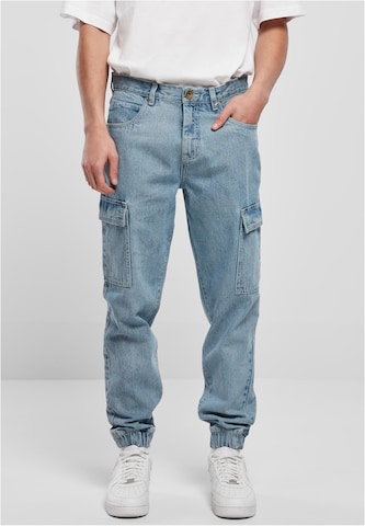SOUTHPOLE Tapered Cargo Jeans in Blue: front