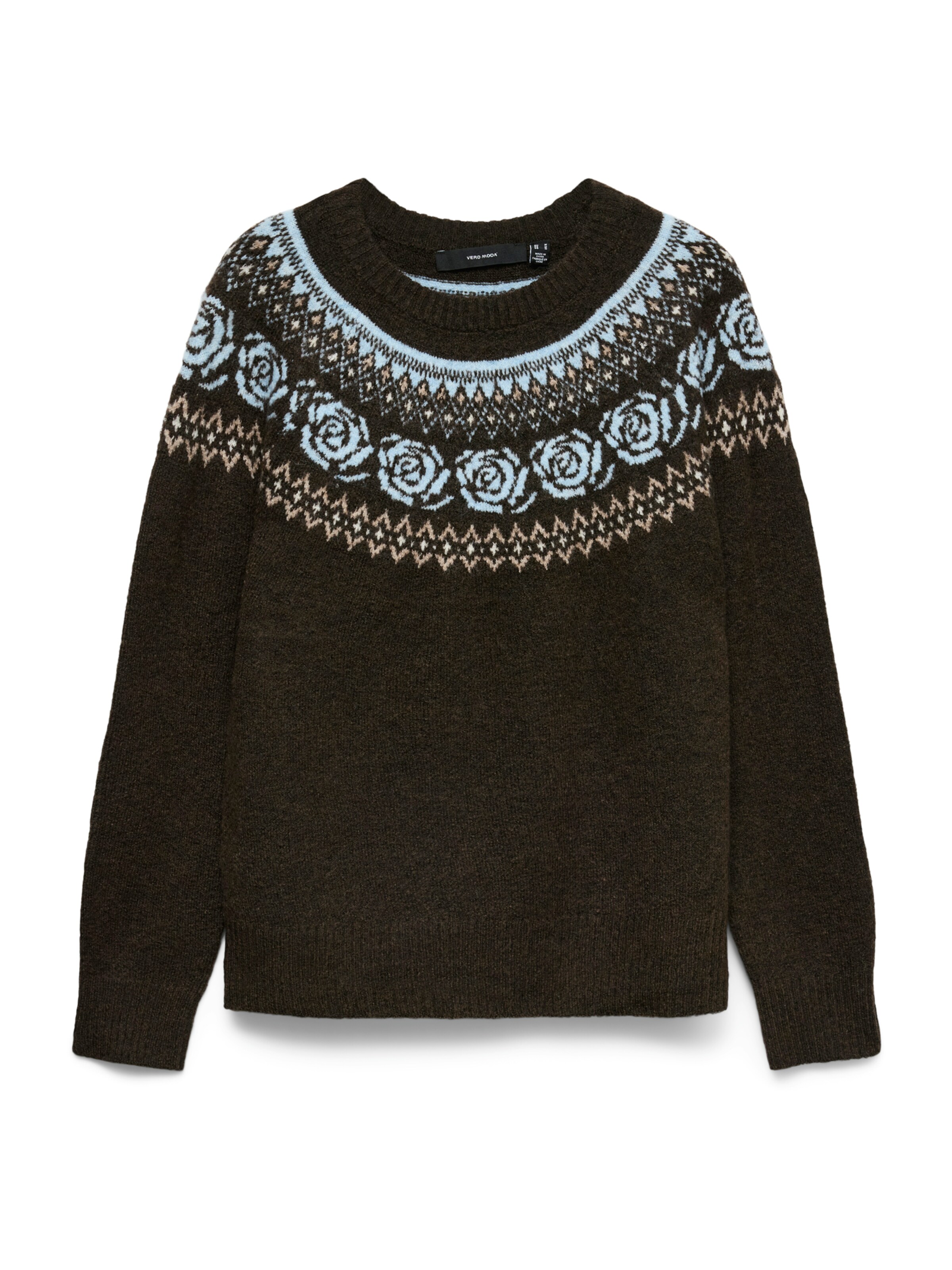 VERO MODA Sweater 'VMSIMONE' in Brown: front