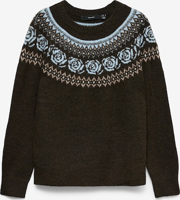 VERO MODA Sweater 'VMSIMONE' in Brown: front