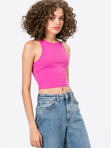 Bandeau T-shirt Urban Classics en rose : devant