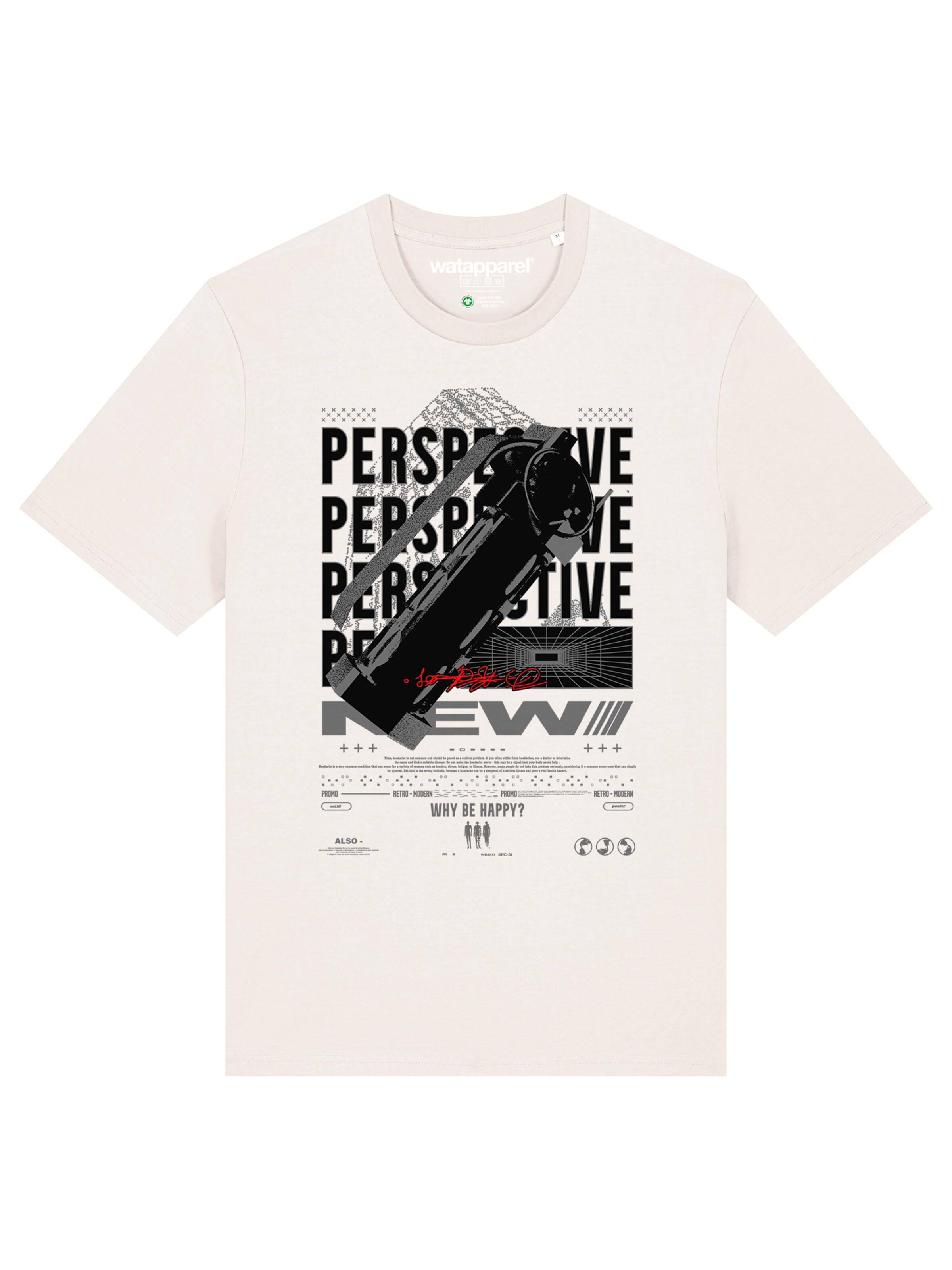 Watapparel Shirt ' New Perspective ' in White: front