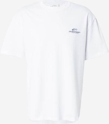 Les Deux - Camiseta 'Exhibition' en blanco: frente