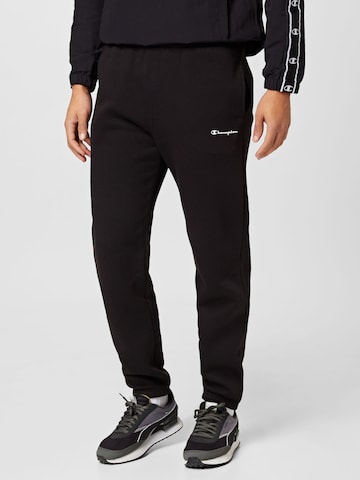 Champion Authentic Athletic Apparel Tapered Pants in Black: front