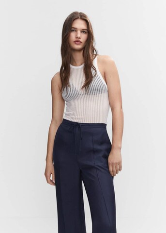 MANGO Wide leg Pleated Pants 'EMMA' in Blue