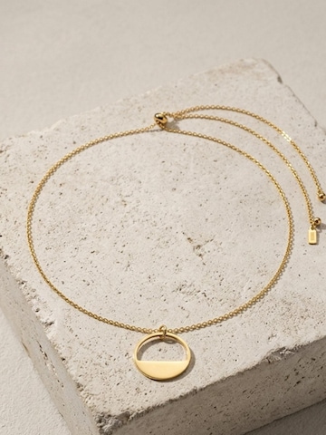 Chaîne 'SAGA Waterproof 18K Gold Plated Necklace – Adjustable Chain & Brushed Stainless Steel' DNSK Copenhagen en or