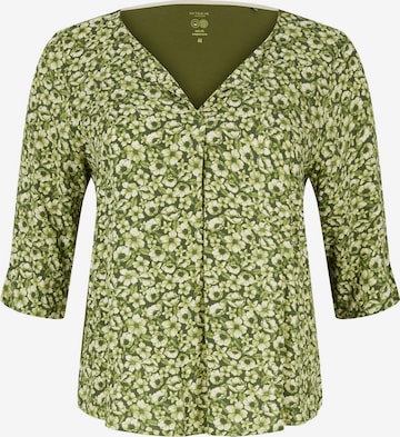 Tom Tailor Women + Blouse in Green: front