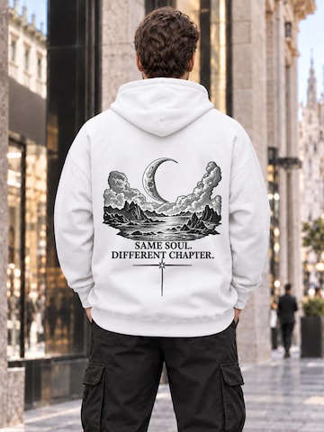 LUNØIR StudioSweater majica 'Different Chapter - Lunar Coast' - bijela boja