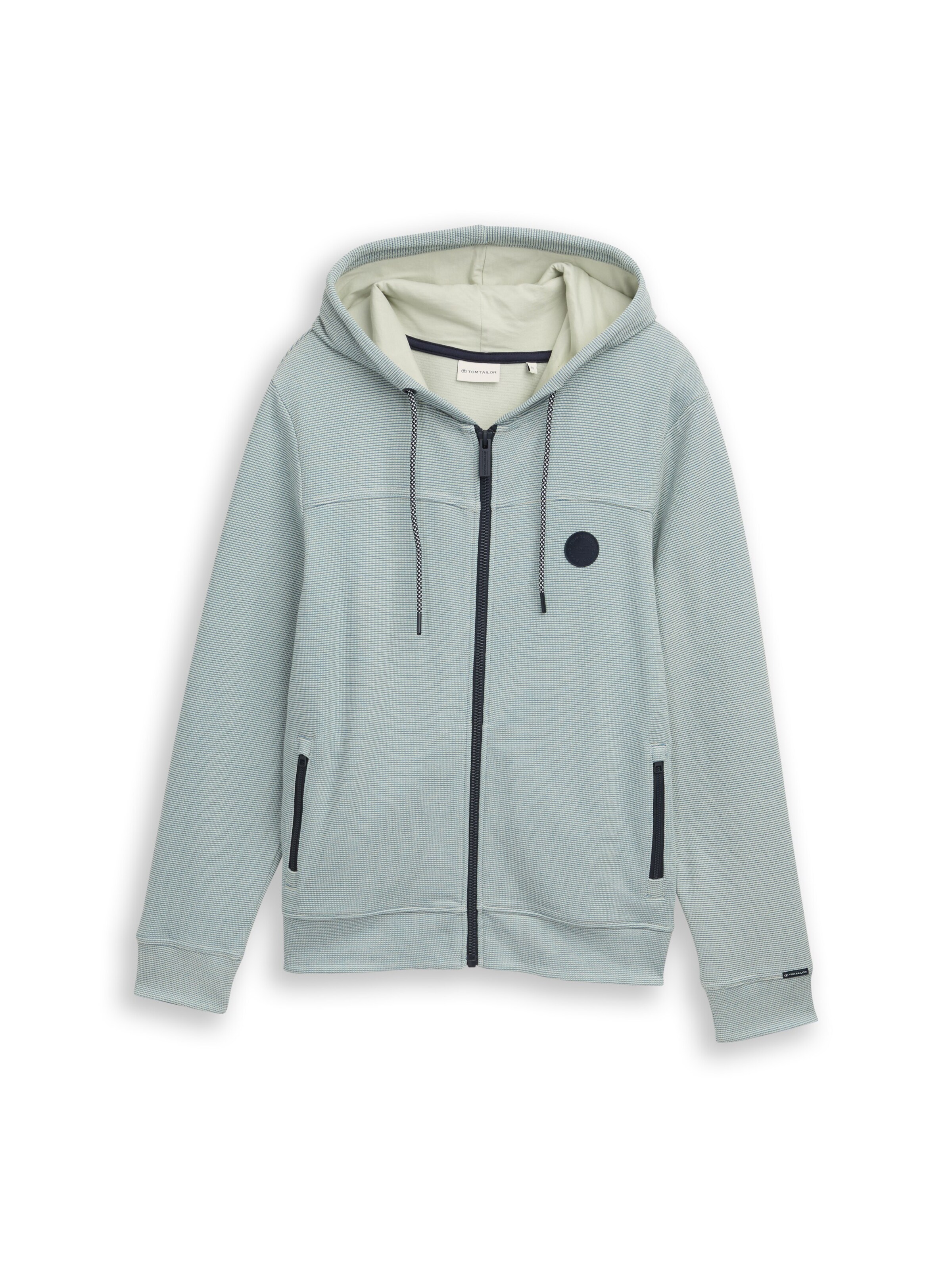 TOM TAILOR Sweatjacke in Grün: Vorderseite