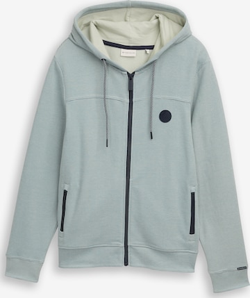 TOM TAILOR Sweatjacke in Grün: Vorderseite