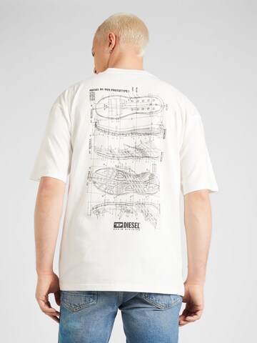 T-Shirt DIESEL en blanc : devant