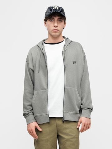 CONVERSE Sweatjacke in Grau: Vorderseite