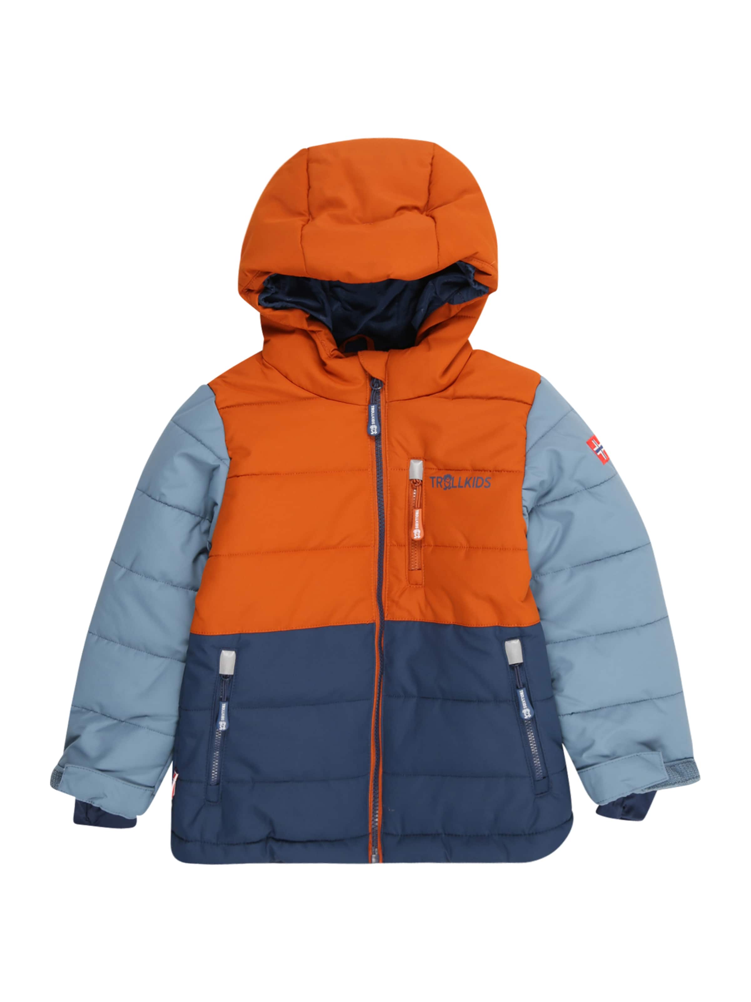 oranžs TROLLKIDS Standarta piegriezums Sporta jaka 'Hemsedal': no priekšpuses