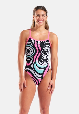 ARENA Μπουστάκι Ολόσωμο μαγιό 'Illusion' σε ροζ