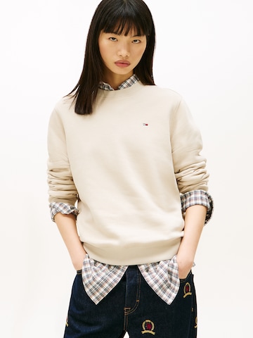 Tommy Jeans Sweatshirt in Beige: front