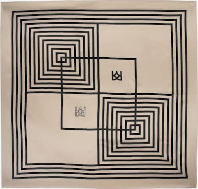 Kazar Tuch in beige / schwarz, Produktansicht