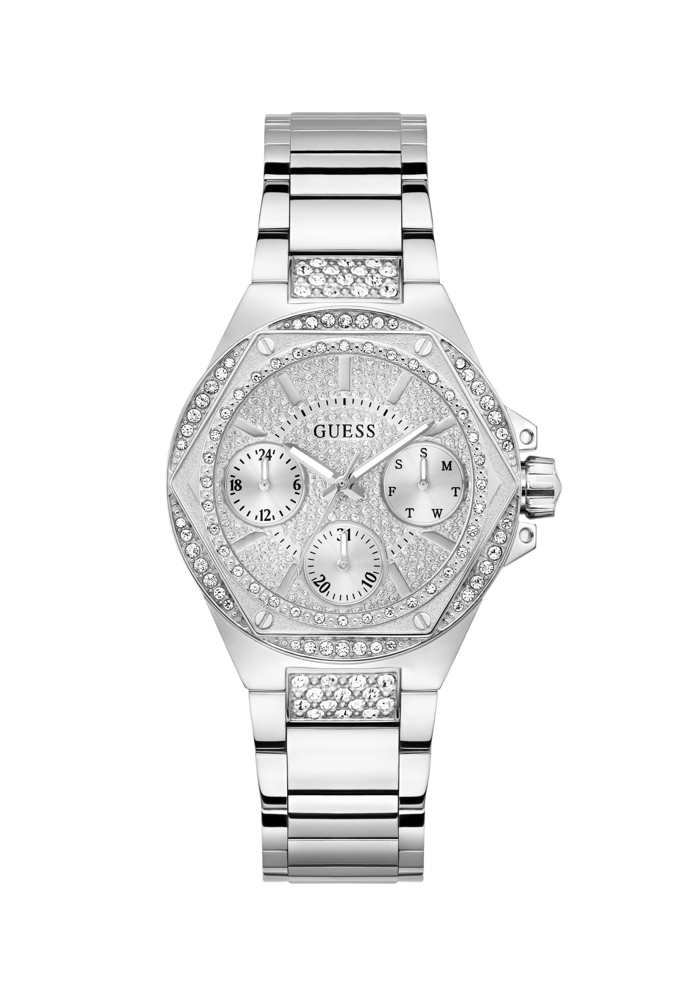 GUESS Uhr 'ENVY' in Silber