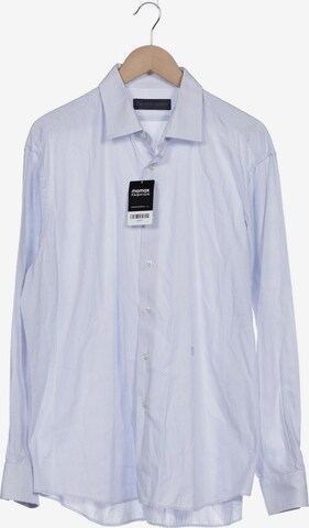 Trussardi Button Up Shirt in XXL in Blue: front