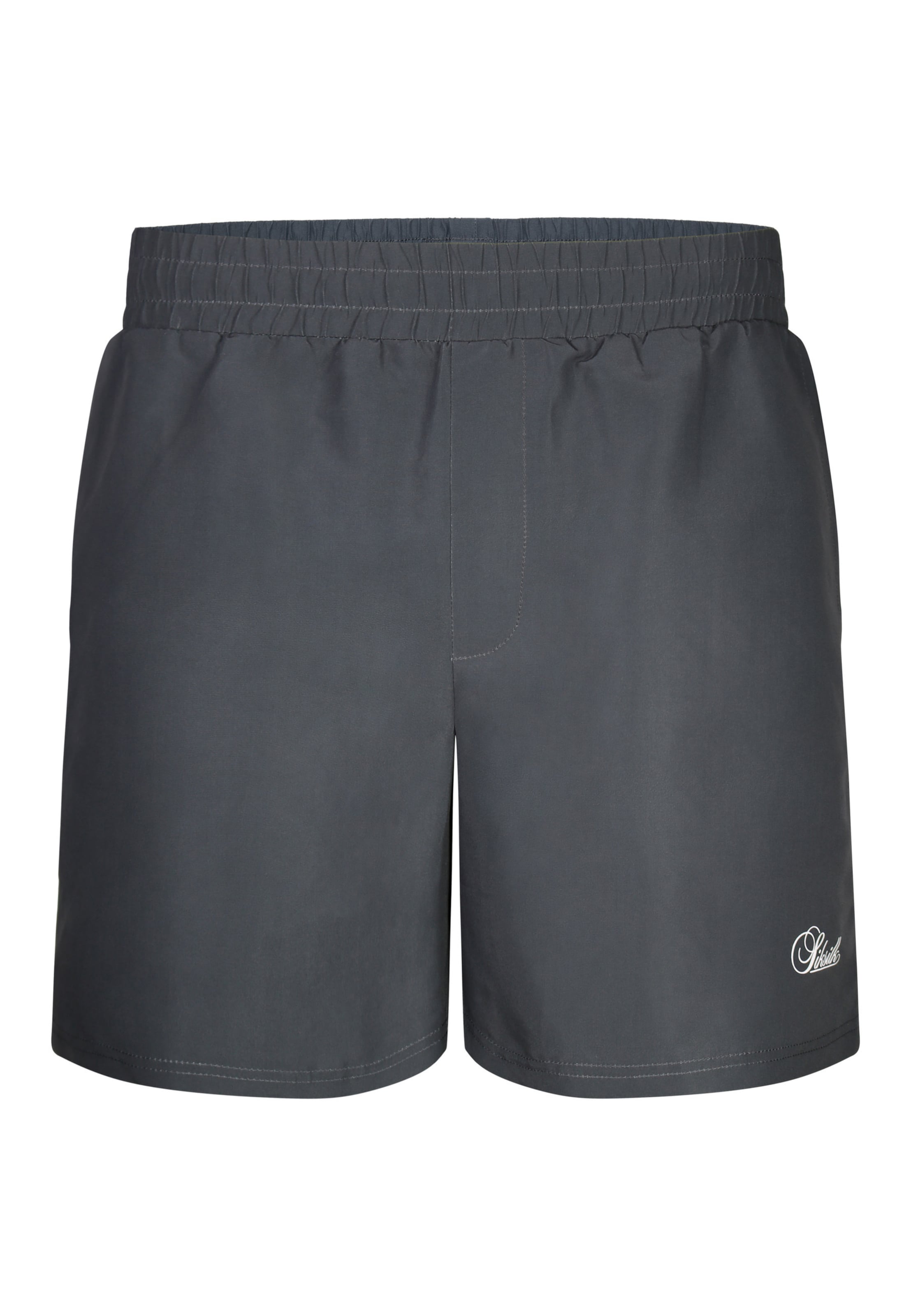 SikSilk - Calções de banho em cinzento: frente