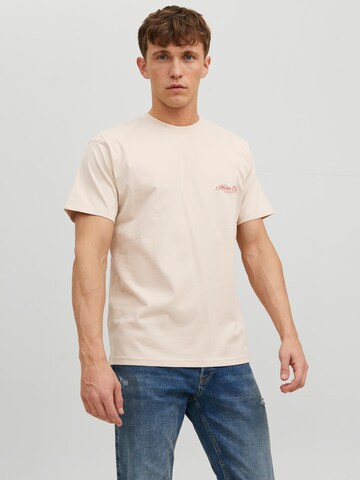 T-Shirt JACK & JONES en beige : devant