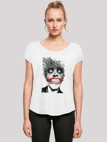 T-shirt 'Batman The Joker Bats' F4NT4STIC en blanc : devant