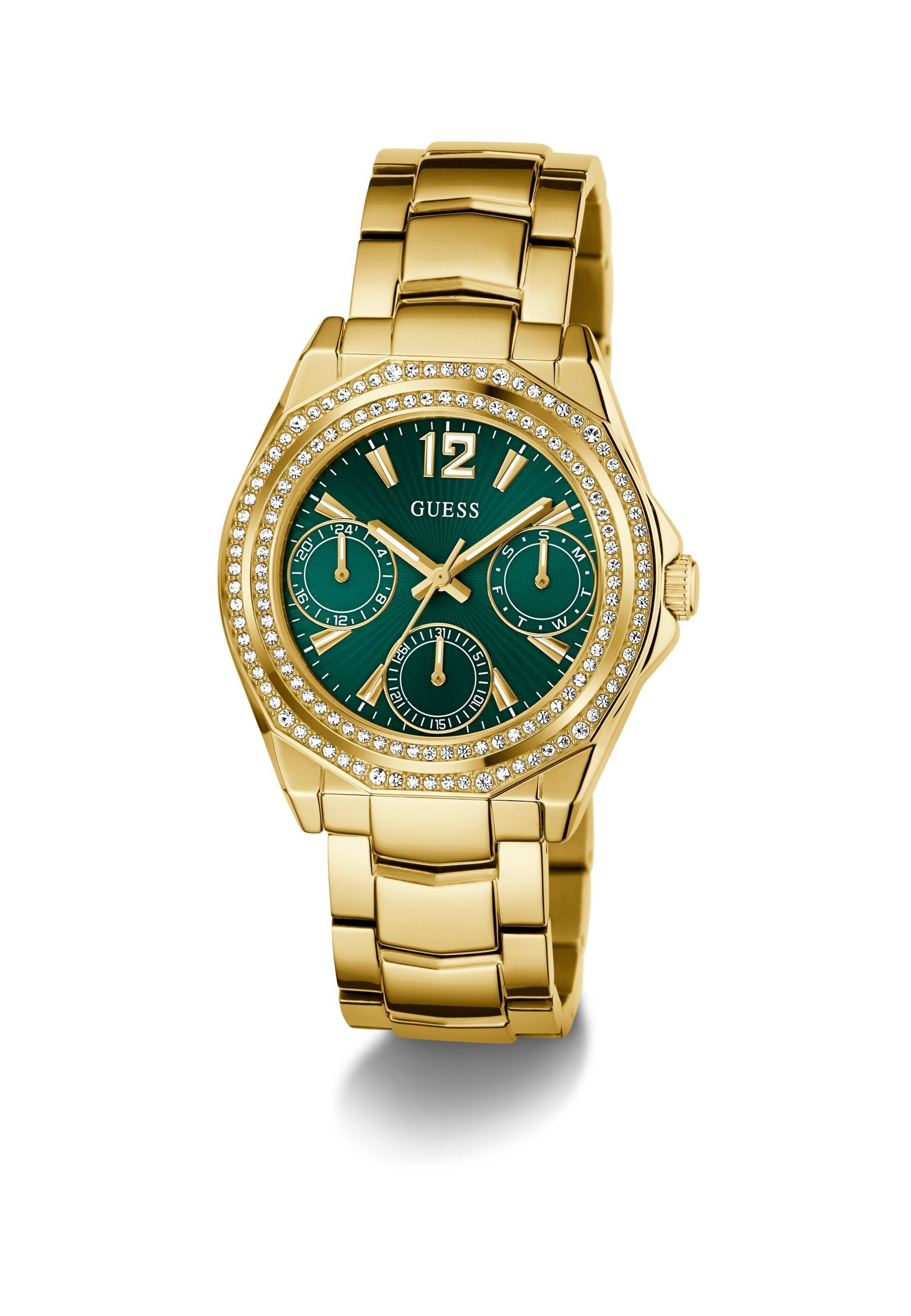 GUESS Analog Watch 'RITZY' in Gold: front