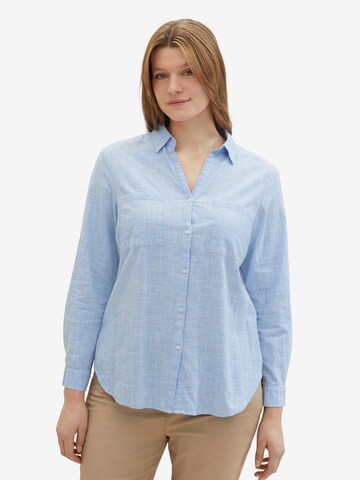 Tom Tailor Women + Bluse i blå: forside