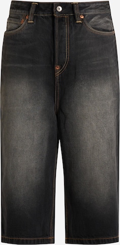 Evisu - Folgado Calças de ganga em preto: frente