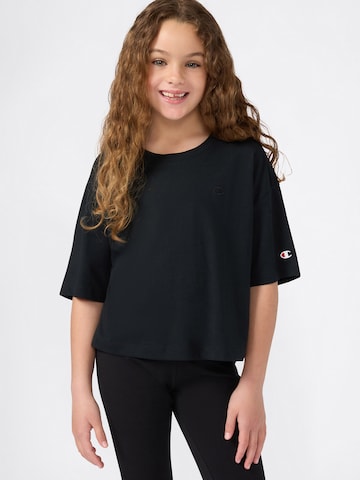 juoda Champion Authentic Athletic Apparel Marškinėliai: priekis