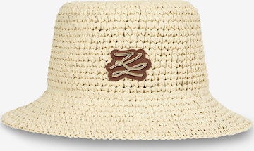 Karl LagerfeldŠešir - bež boja: prednji dio