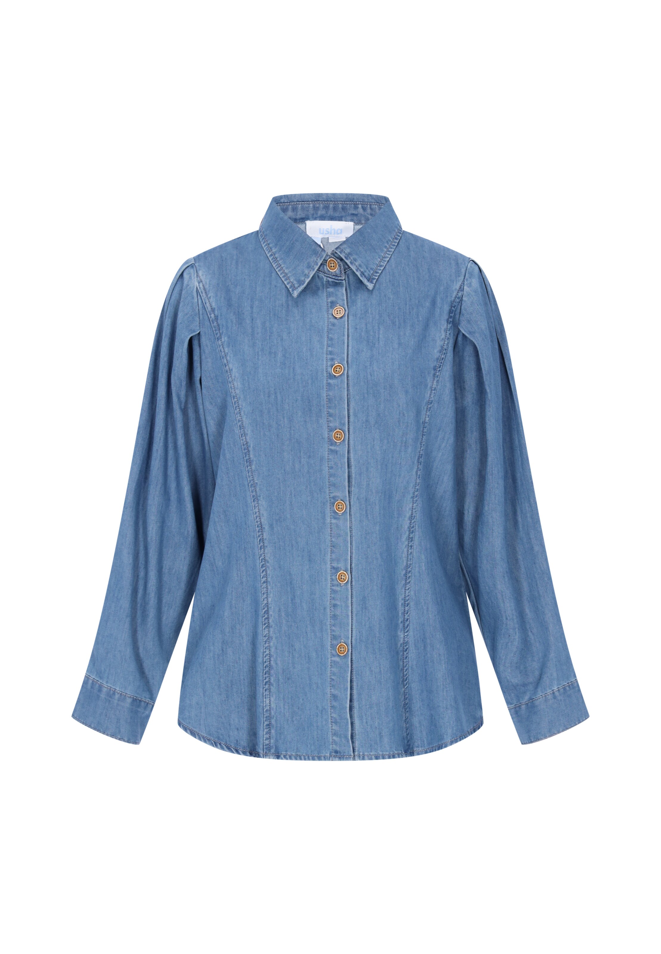 usha BLUE LABEL - Blusa em azul: frente