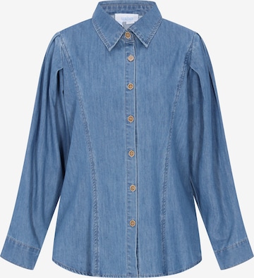 usha BLUE LABEL Bluse in Blau: Vorderseite