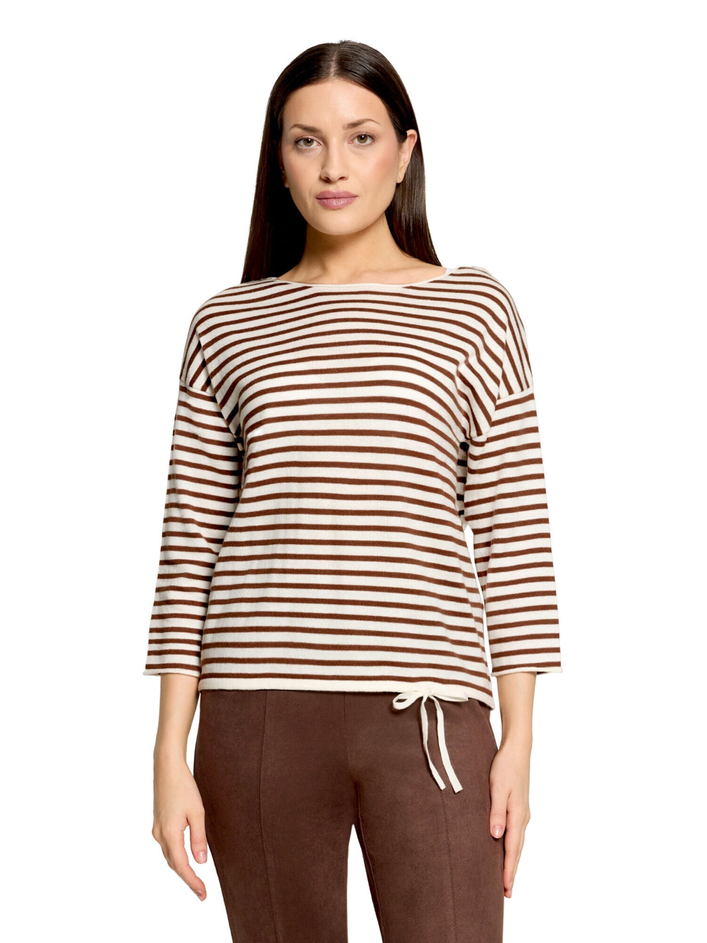 Betty Barclay Strickpullover mit U-Boot-Ausschnitt in Weiß: Vorderseite