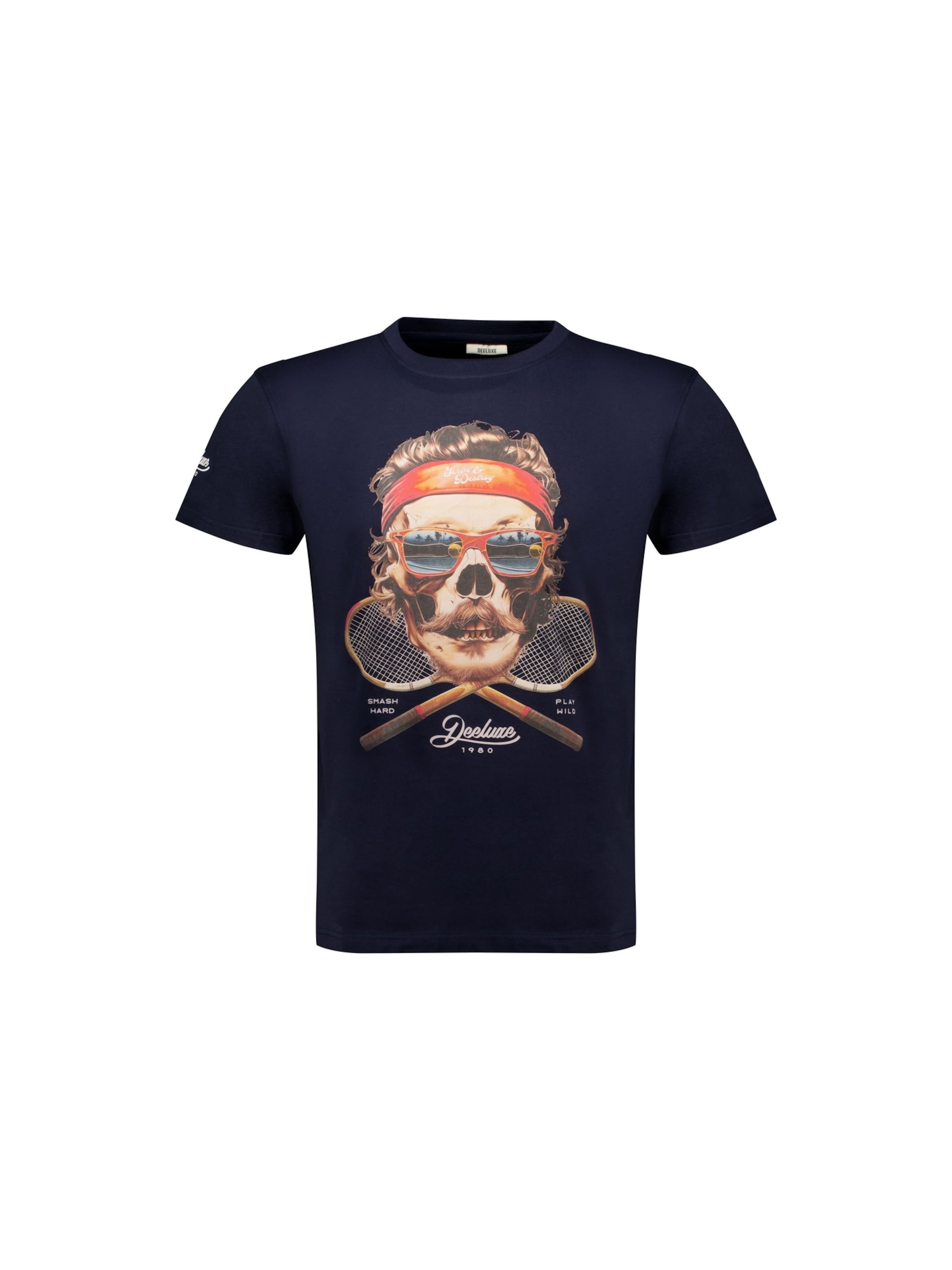 T-Shirt 'Tennis' Deeluxe en bleu : devant