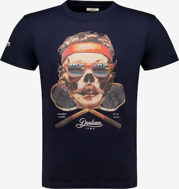T-Shirt 'Tennis' Deeluxe en bleu : devant