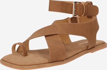 ABOUT YOU Sandalen met riem 'Stina' in Bruin: voorkant