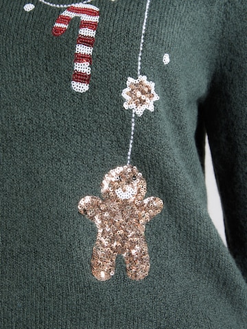 JDY Pulóver 'JDYSANTA X-MAS' - zöld