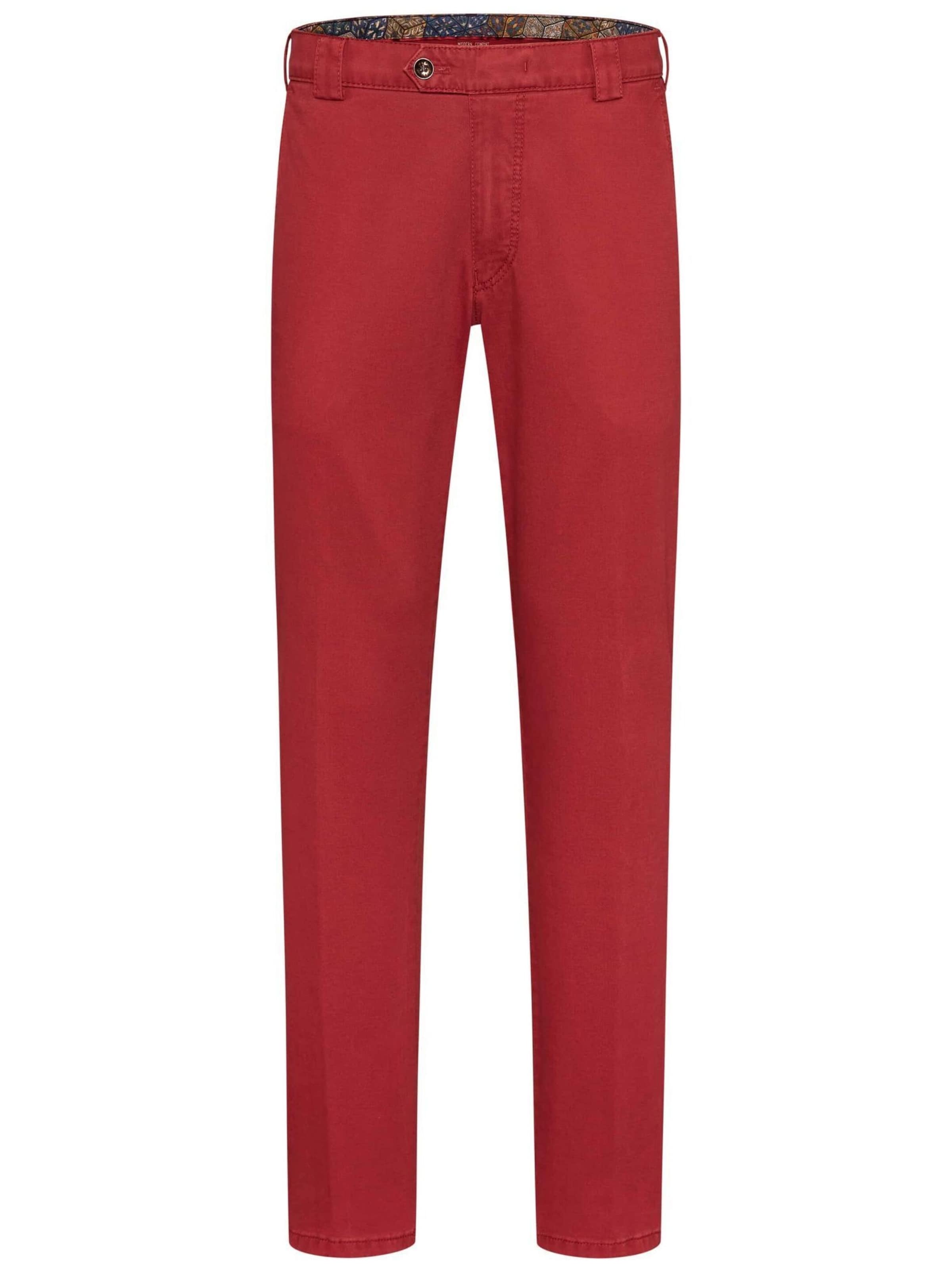 Regular Pantalon chino 'Roma' Meyer Hosen en rouge : devant